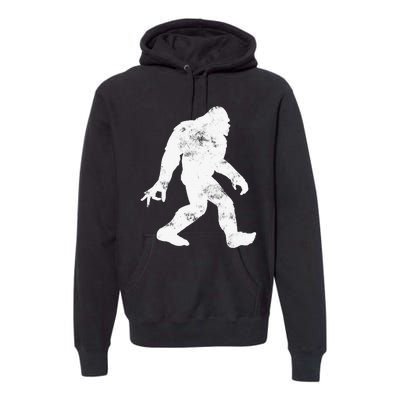 Squatching Through The Snow - Bigfoot Christmas Sasquatch Premium Hoodie