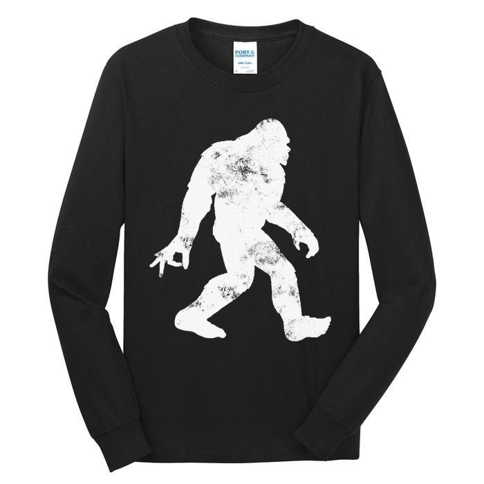 Squatching Through The Snow - Bigfoot Christmas Sasquatch Tall Long Sleeve T-Shirt