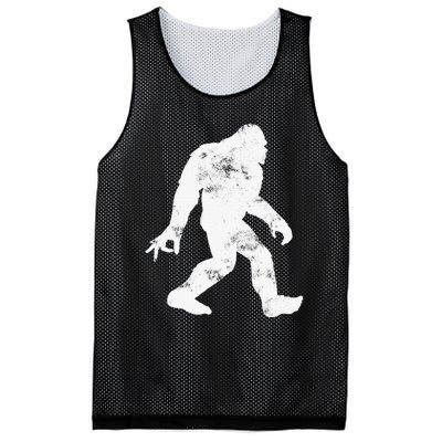 Squatching Through The Snow - Bigfoot Christmas Sasquatch Mesh Reversible Basketball Jersey Tank