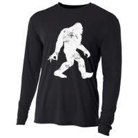 Squatching Through The Snow - Bigfoot Christmas Sasquatch Cooling Performance Long Sleeve Crew