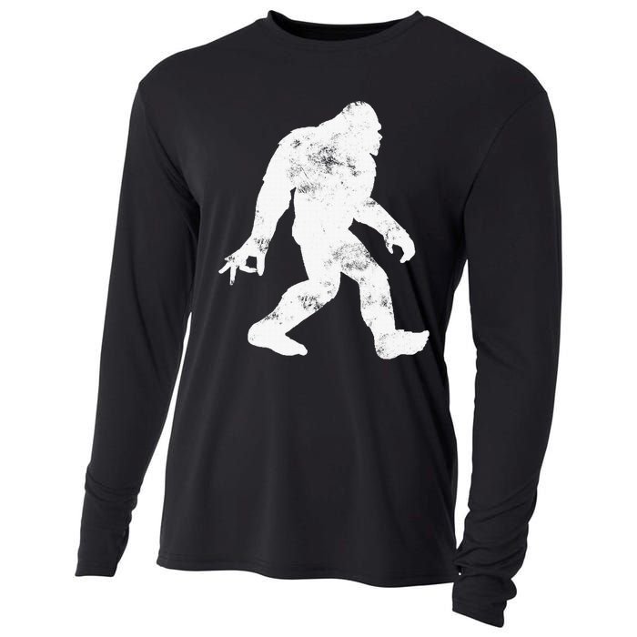 Squatching Through The Snow - Bigfoot Christmas Sasquatch Cooling Performance Long Sleeve Crew