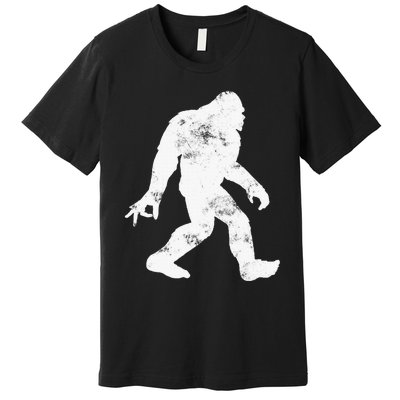 Squatching Through The Snow - Bigfoot Christmas Sasquatch Premium T-Shirt