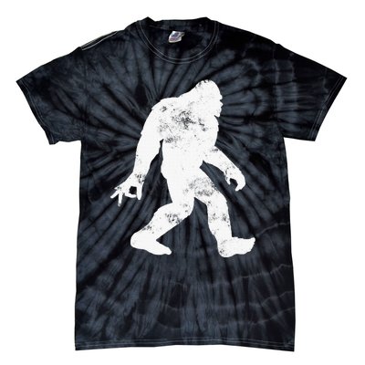 Squatching Through The Snow - Bigfoot Christmas Sasquatch Tie-Dye T-Shirt