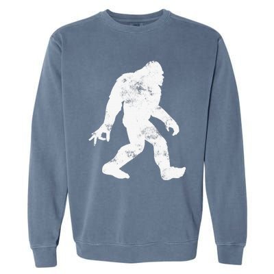 Squatching Through The Snow - Bigfoot Christmas Sasquatch Garment-Dyed Sweatshirt