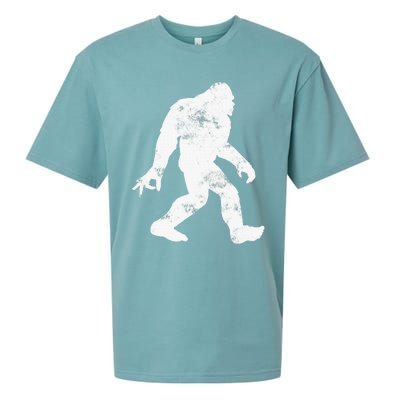 Squatching Through The Snow - Bigfoot Christmas Sasquatch Sueded Cloud Jersey T-Shirt