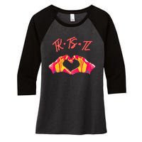 SWELCE TK + TS = TL  Women's Tri-Blend 3/4-Sleeve Raglan Shirt