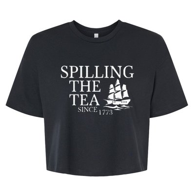 Spilling The Tea Since 1773 Bella+Canvas Jersey Crop Tee