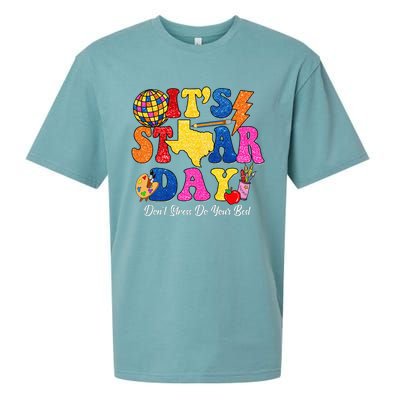 Staar Testing Test Day DonT Stress Do Your Best Teacher Sueded Cloud Jersey T-Shirt