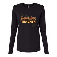 Superstar Teacher Teacher Back To School Womens Cotton Relaxed Long Sleeve T-Shirt