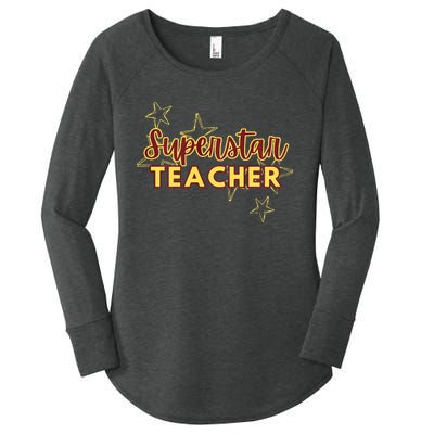 Superstar Teacher Teacher Back To School Women's Perfect Tri Tunic Long Sleeve Shirt