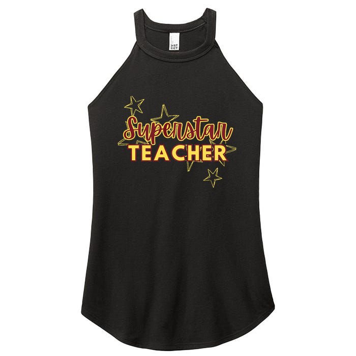 Superstar Teacher Teacher Back To School Women's Perfect Tri Rocker Tank