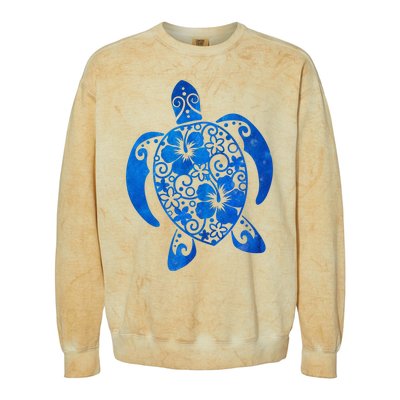 Summer Tropical Turtle Colorblast Crewneck Sweatshirt