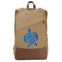 Summer Tropical Turtle Cotton Canvas Backpack