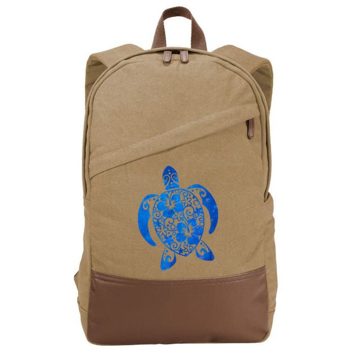 Summer Tropical Turtle Cotton Canvas Backpack
