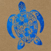Summer Tropical Turtle Cotton Canvas Backpack