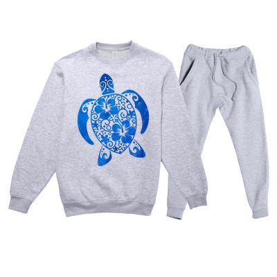 Summer Tropical Turtle Premium Crewneck Sweatsuit Set