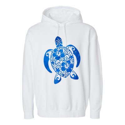 Summer Tropical Turtle Garment-Dyed Fleece Hoodie