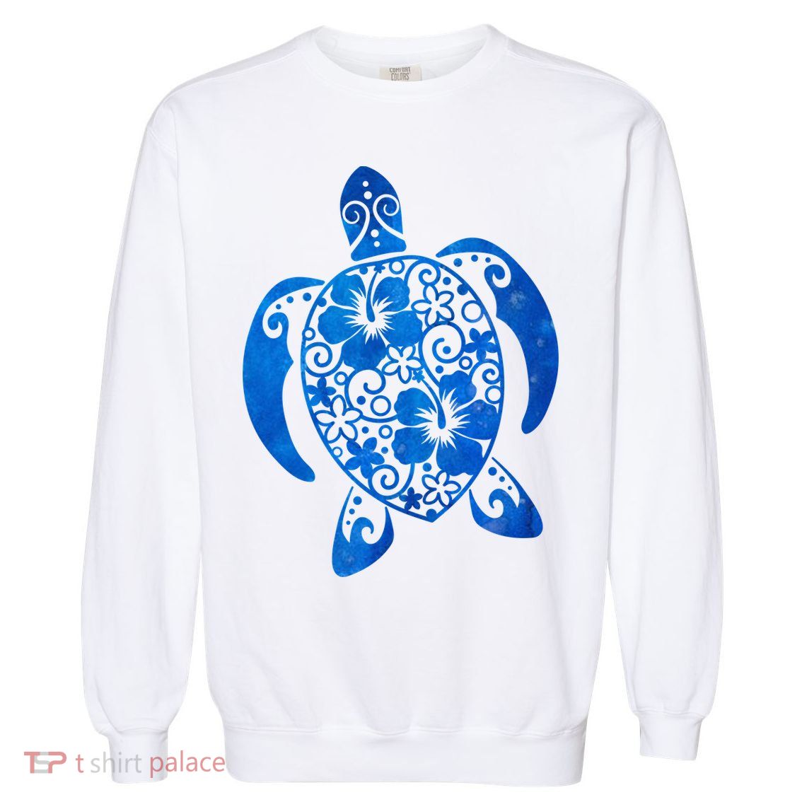 Summer Tropical Turtle Garment-Dyed Sweatshirt