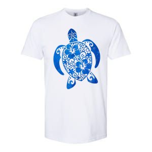 Summer Tropical Turtle Softstyle CVC T-Shirt