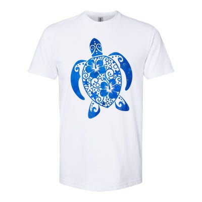 Summer Tropical Turtle Softstyle® CVC T-Shirt