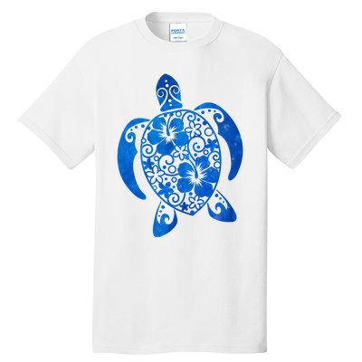 Summer Tropical Turtle Tall T-Shirt