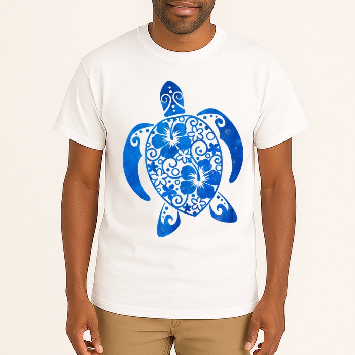 Summer Tropical Turtle Tall T-Shirt