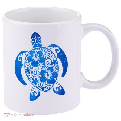 Summer Tropical Turtle 11oz C Handle Ceramic Mug