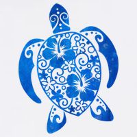 Summer Tropical Turtle Flatbill Hat