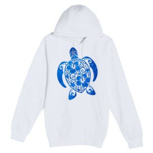 Summer Tropical Turtle Premium Pullover Hoodie