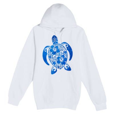 Summer Tropical Turtle Premium Pullover Hoodie