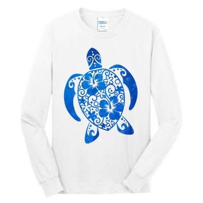 Summer Tropical Turtle Tall Long Sleeve T-Shirt