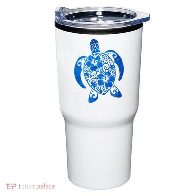 Summer Tropical Turtle Tumbler