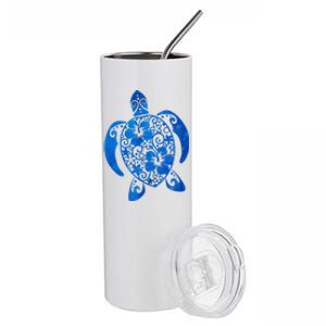 Summer Tropical Turtle Stainless Steel Tumbler