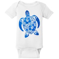 Summer Tropical Turtle Baby Bodysuit