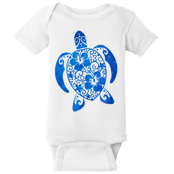 Summer Tropical Turtle Baby Bodysuit