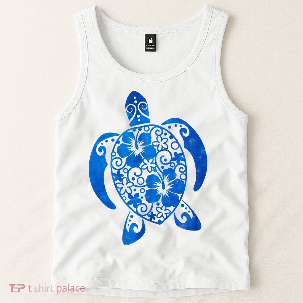 Summer Tropical Turtle Tank Top