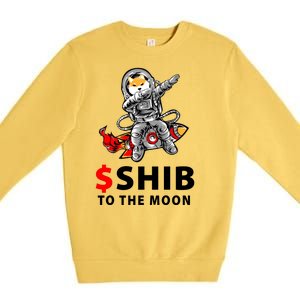 Shib To The Moon Shiba Inu Coin Crypto Premium Crewneck Sweatshirt