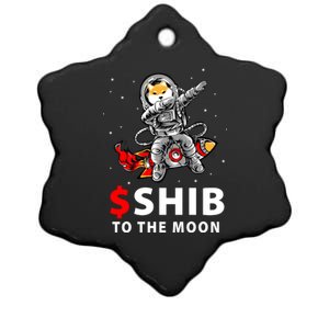 Shib To The Moon Shiba Inu Coin Crypto Ceramic Star Ornament