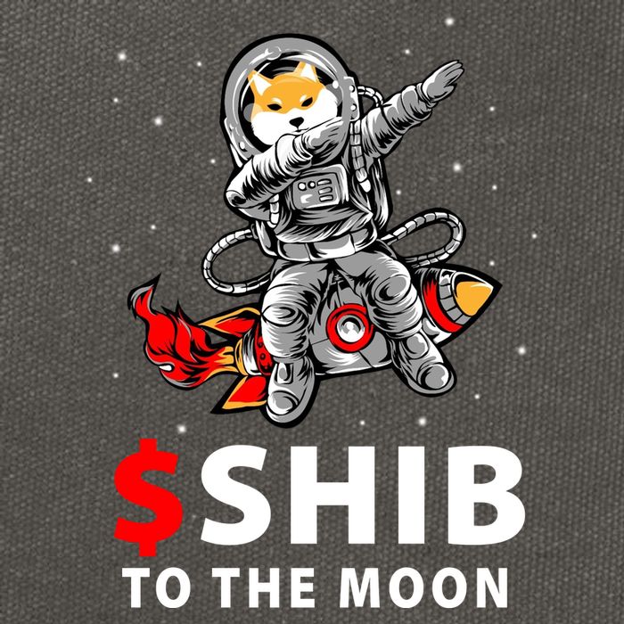 Shib To The Moon Shiba Inu Coin Crypto Cotton Canvas Backpack