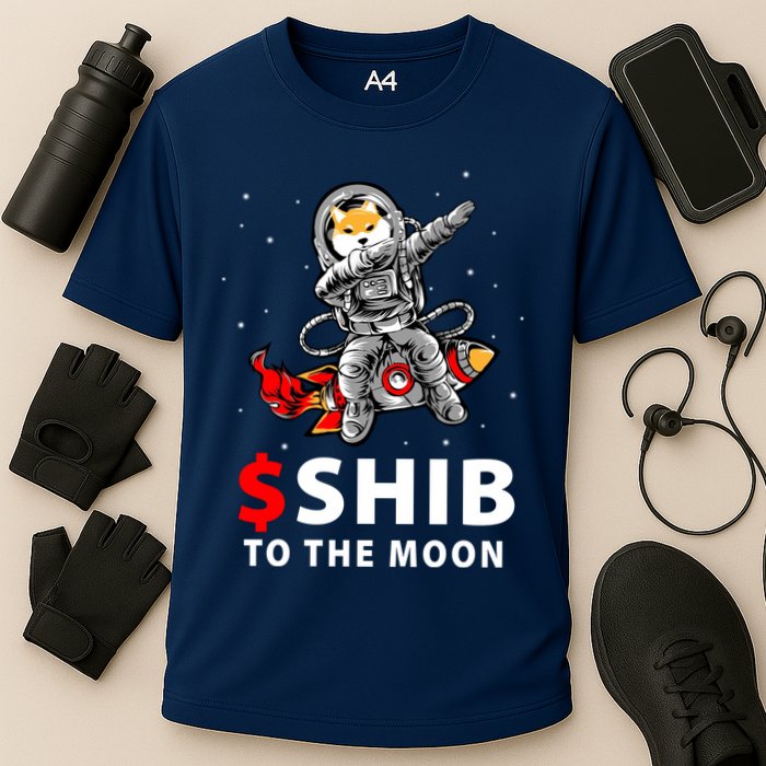 Shib To The Moon Shiba Inu Coin Crypto Performance Shirt