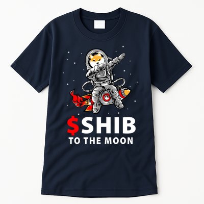 Shib To The Moon Shiba Inu Coin Crypto Tall T-Shirt