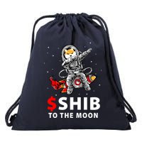 Shib To The Moon Shiba Inu Coin Crypto Drawstring Bag