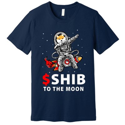 Shib To The Moon Shiba Inu Coin Crypto Premium T-Shirt