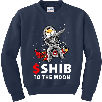 Shib To The Moon Shiba Inu Coin Crypto Kids Sweatshirt