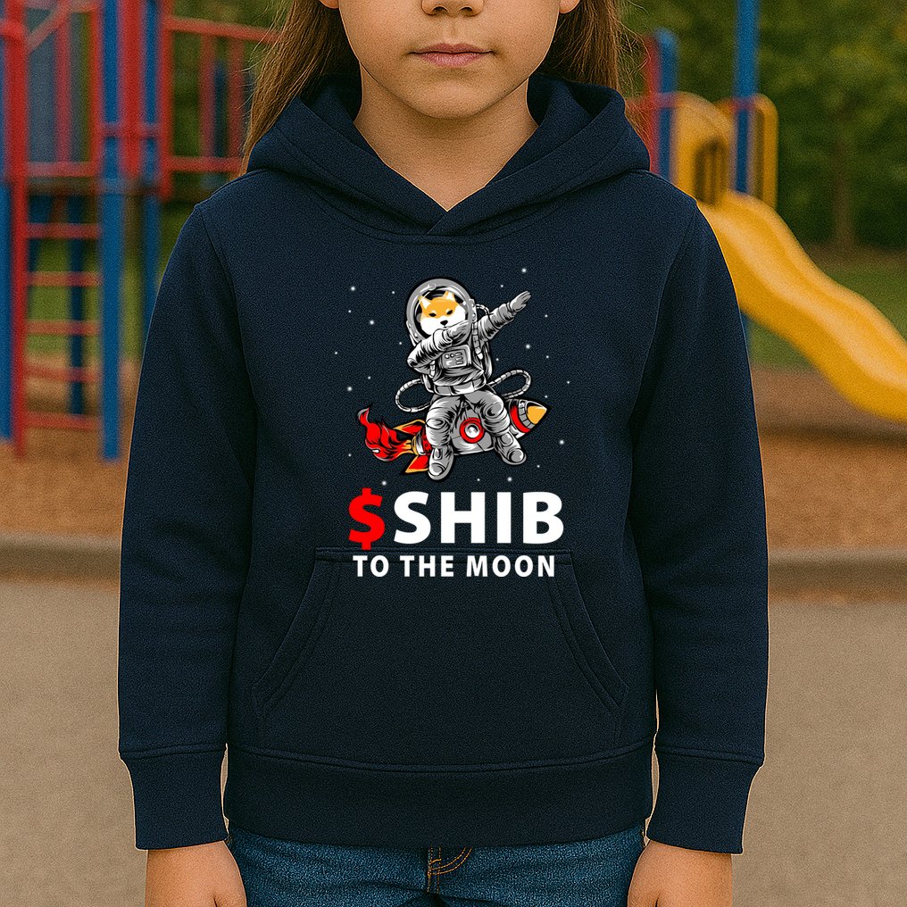 Shib To The Moon Shiba Inu Coin Crypto Kids Hoodie