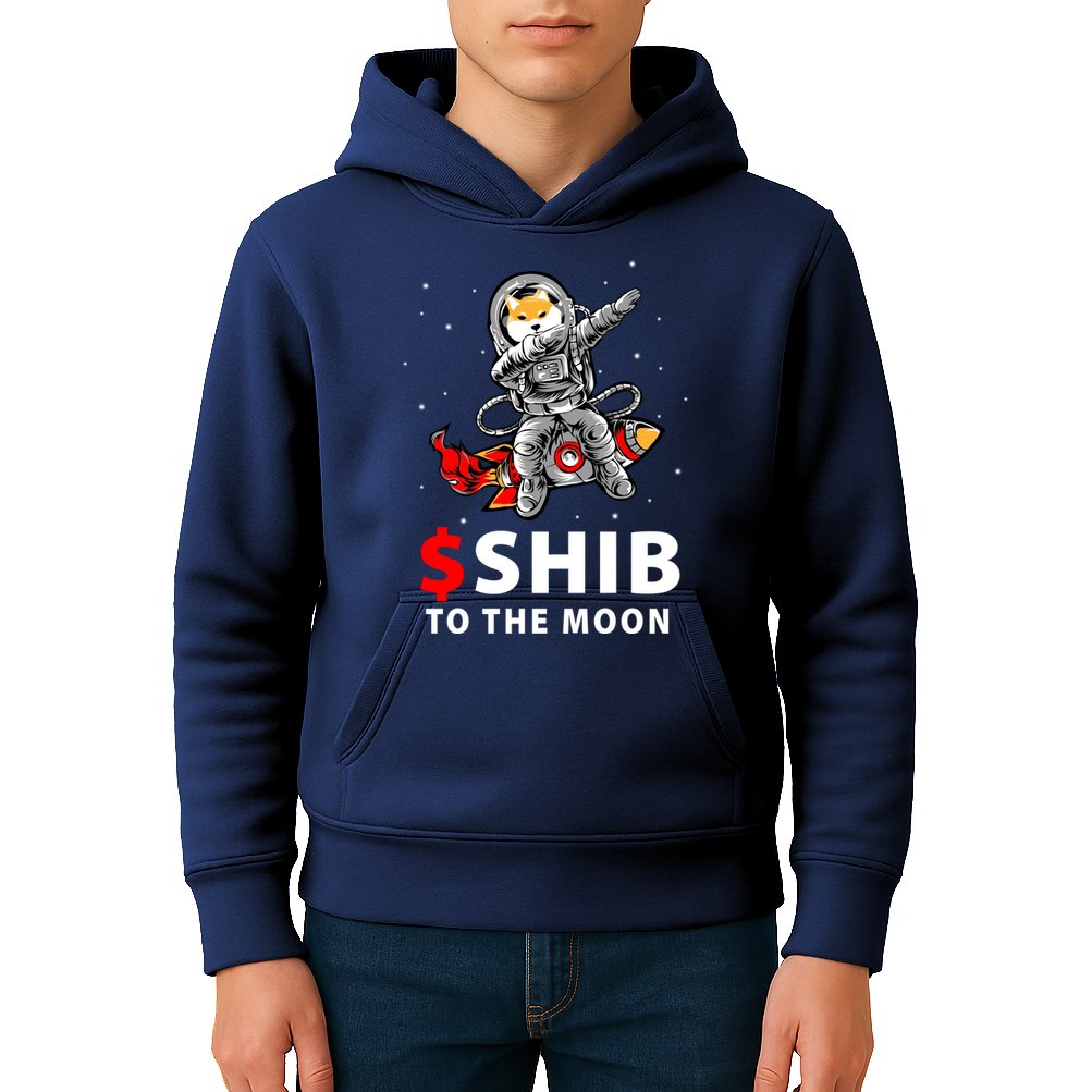 Shib To The Moon Shiba Inu Coin Crypto Kids Hoodie