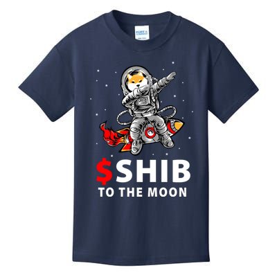 Shib To The Moon Shiba Inu Coin Crypto Kids T-Shirt