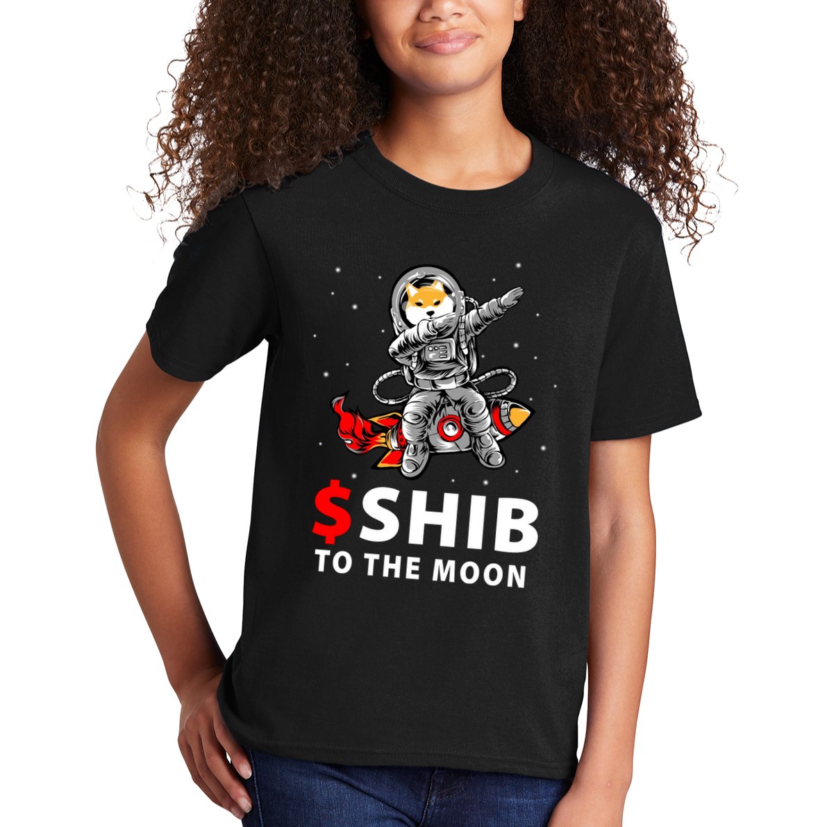 Shib To The Moon Shiba Inu Coin Crypto Kids T-Shirt