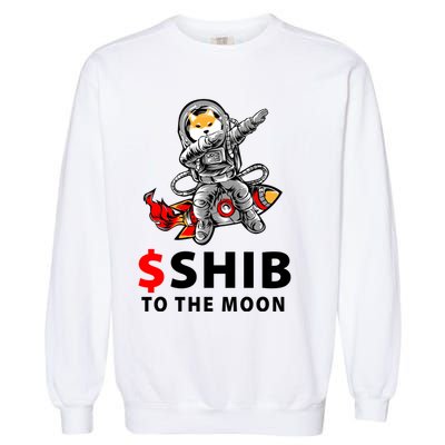 Shib To The Moon Shiba Inu Coin Crypto Garment-Dyed Sweatshirt