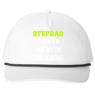 Stepdad The The Myth The Legend Cool Stepdad Gift Snapback Five-Panel Rope Hat